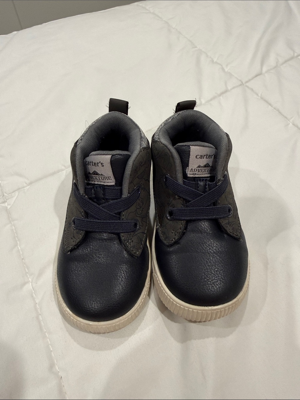 Carter's Navy and Cream Little Kid Adventure Sneakers